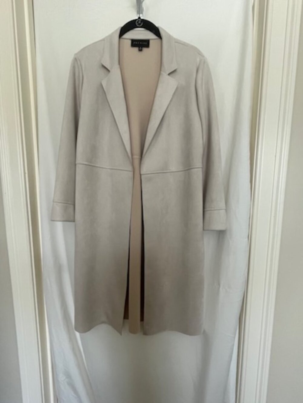Premise Cream Faux Leather Coat -Like New